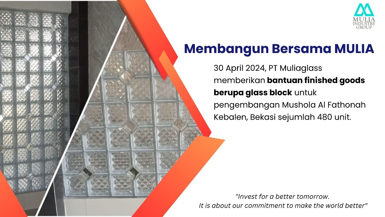 Membangun Bersama MULIA: Bantuan Glass Block Mushola Al Fathonah